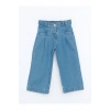 İndigo Beli Lastikli Kız Çocuk Jean Pantolon