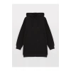 Kapüşonlu Düz Uzun Kollu Kadın Sweatshirt Tunik