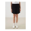KOOR Siyah Beli Lastikli Kadın Şort Etek