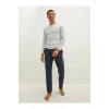 Lacivert Standart Kalıp Erkek Pijama Alt