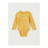 LCW baby Bej Baskılı Uzun Kollu Erkek Bebek Çıtçıtlı Body 2li