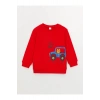 LCW baby Bisiklet Yaka Baskılı Erkek Bebek Sweatshirt