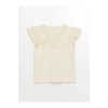 LCW baby Bisiklet Yaka Kısa Kollu Kız Bebek Tişört lcw