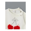Lcw Baby Ekru Bisiklet Yaka Kiraz Baskılı Kız Bebek Sweatshirt Ve Tayt 2li