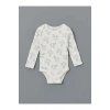 LCW baby Ekru Bisiklet Yaka Kız Bebek Çıtçıtlı Body 3lü