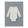 LCW baby Ekru Bisiklet Yaka Kız Bebek Çıtçıtlı Body 3lü