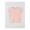 LCW baby Fuşya Bisiklet Yaka Kısa Kollu Kız Bebek Tişört 2li