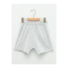 LCW baby gri Beli Lastikli Basic Erkek Bebek Şort