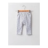 LCW baby Gri Desenli Kız Bebek Pantolon