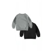 LCW baby Gri Erkek Bebek Baskılı Sweatshirt 2li