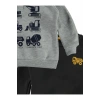 LCW baby Gri Erkek Bebek Baskılı Sweatshirt 2li