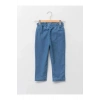 LCW baby İndigo Beli Lastikli Basic Kız Bebek Astarlı Mom Jean Pantolon
