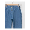 LCW baby İndigo Beli Lastikli Basic Kız Bebek Astarlı Mom Jean Pantolon