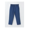 LCW baby Indigo Beli Lastikli Kız Bebek Jean Pantolon
