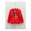 LCW baby Kırmızı Bisiklet Yaka Uzun Kollu Erkek Bebek Sweatshirt 2li