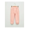 LCW baby Pembe Beli Lastikli Basic Kız Bebek Jogger Eşofman Alt