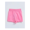 LCW baby Pembe Beli Lastikli Basic Kız Bebek Şort