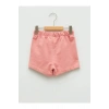 LCW baby Pembe Beli Lastikli Basic Pamuklu Kız Bebek Şort