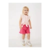 LCW baby Pembe Beli Lastikli Basic Poplin Kız Bebek Şort