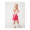 LCW baby Pembe Beli Lastikli Basic Poplin Kız Bebek Şort