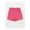 LCW baby Pembe Beli Lastikli Basic Poplin Kız Bebek Şort