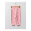 LCW baby Pembe Beli Lastikli Baskılı Kız Bebek Jogger Eşofman Alt