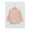 LCW baby Pembe Bisiklet Yaka Uzun Kollu Basic Erkek Bebek Tişört