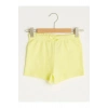 LCW baby Sarı Beli Lastikli Basic Kız Bebek Şort