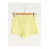 LCW baby Sarı Beli Lastikli Basic Kız Bebek Şort
