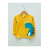 LCW baby Sarı Bisiklet Yaka Uzun Kollu Baskılı Erkek Bebek Sweatshirt