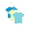 LCW baby Turkuaz Bisiklet Yaka Kısa Kol Baskılı Erkek Bebek Tişört 3lü