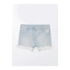 LCW Beli Lastikli Basic Kız Bebek Jean Şort