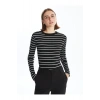LCW Bisiklet Yaka Çizgili Kadın Body