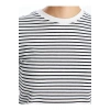 LCW Bisiklet Yaka Çizgili Kısa Kollu Kadın Tişört