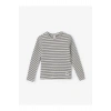 LCW Bisiklet Yaka Çizgili Uzun Kollu Kız Çocuk Tişört