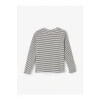 LCW Bisiklet Yaka Çizgili Uzun Kollu Kız Çocuk Tişört