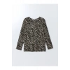 LCW Bisiklet Yaka Desenli Kadın Bluz