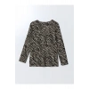 LCW Bisiklet Yaka Desenli Kadın Bluz