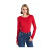 LCW Bisiklet Yaka Düz Uzun Kollu Kadın Body