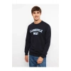 LCW Casual Lacivert Bisiklet Yaka Uzun Kollu Baskılı Erkek Sweatshirt