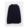 LCW Casual Lacivert Bisiklet Yaka Uzun Kollu Baskılı Erkek Sweatshirt