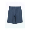 LCW Grace Indigo Beli Lastikli Keten Karışımlı Kadın Şort