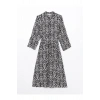 LCW Grace Siyah Desenli Kadın Gömlek Elbise
