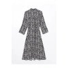 LCW Grace Siyah Desenli Kadın Gömlek Elbise