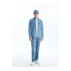 LCW Jeans İndigo Rahat Kalıp Uzun Kollu Erkek Jean Gömlek