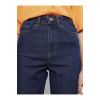LCW Jeans İndigo Yüksek Bel Mom Fit Düz Cep Detaylı Kadın Rodeo Jean Pantolon