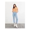 LCW Jeans İndigo Yüksek Bel Slim Fit Kadın Jean Pantolon