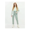 LCW Jeans Yeşil Yüksek Bel Mom Fit Düz Cep Detaylı Kadın Jean Pantolon