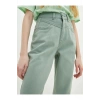 LCW Jeans Yeşil Yüksek Bel Mom Fit Düz Cep Detaylı Kadın Jean Pantolon