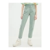 LCW Jeans Yeşil Yüksek Bel Mom Fit Düz Cep Detaylı Kadın Jean Pantolon